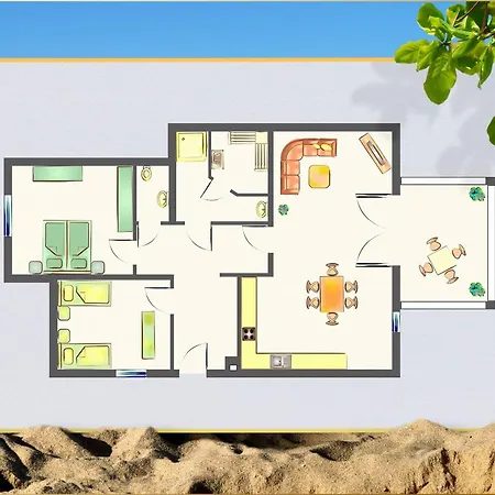 Krebs דירה לודין